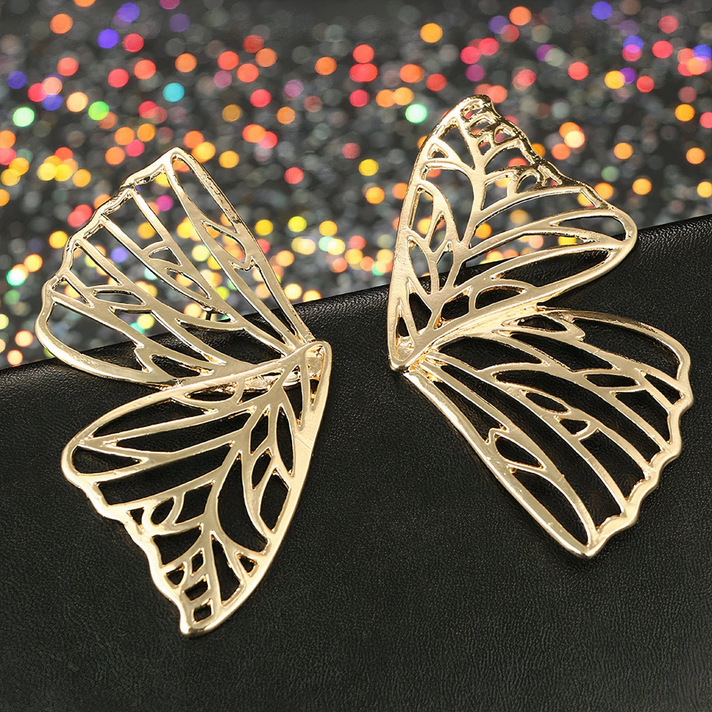Schmetterlingsflügel-Ohrringe in Silber