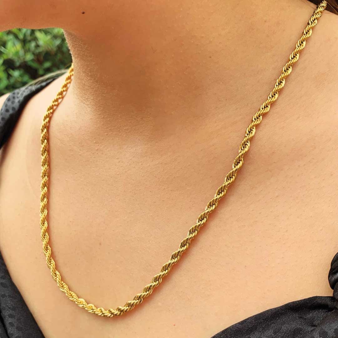Jo Chain Halskette aus Sterlingsilber mit 18K Gold-Vermeil